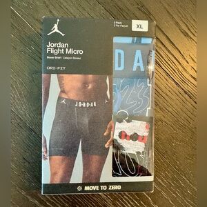 Jordan Flight Micro 2 Pack Boxer Briefs. Men XL. Graphic Print. Blue & Black NWT